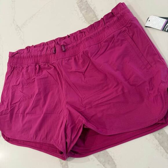MTA Sport NWT Running Shorts Bike Liner Womens 3X Magenta Cinch Waist Activewear - Picture 2 of 9